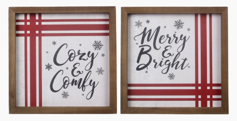 Wood Framed Christmas Signs