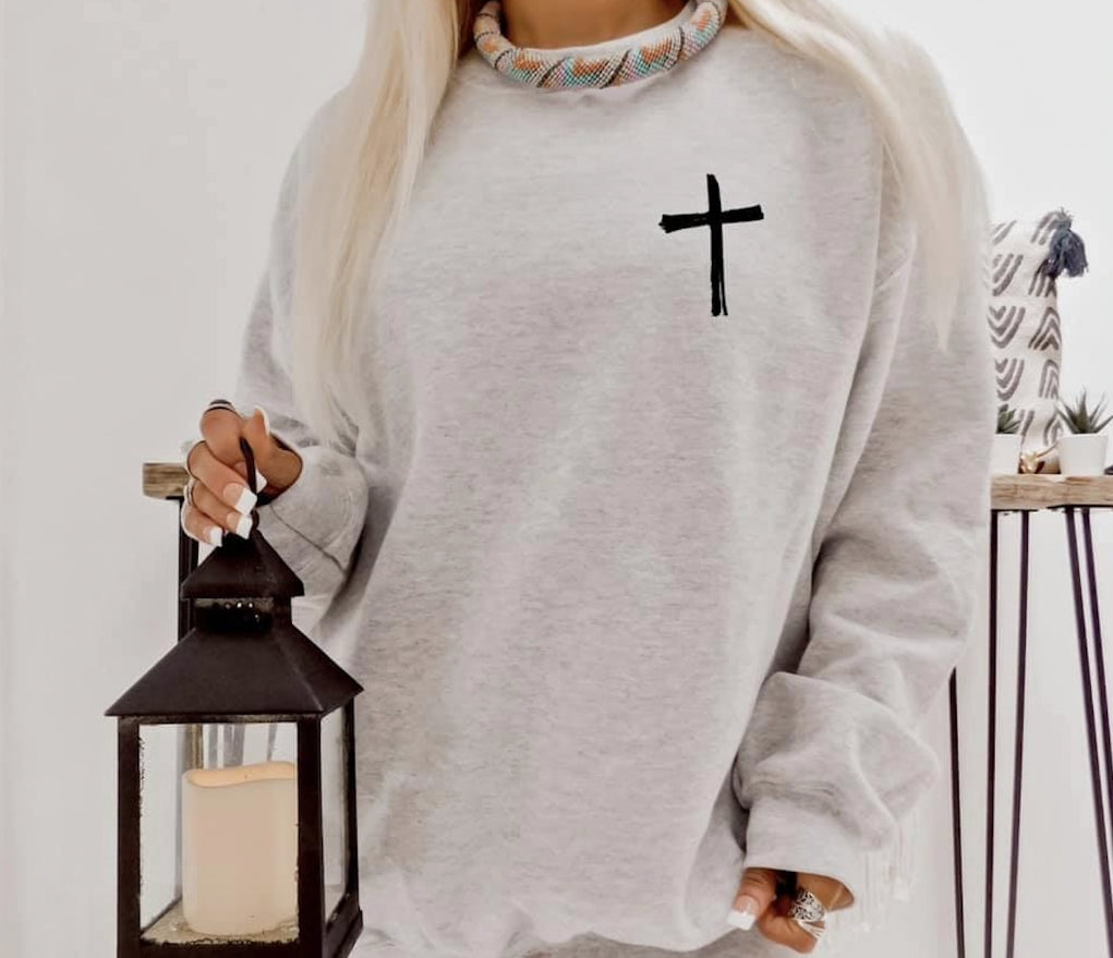 Jesus Has My Back Crewneck Sweatshirt