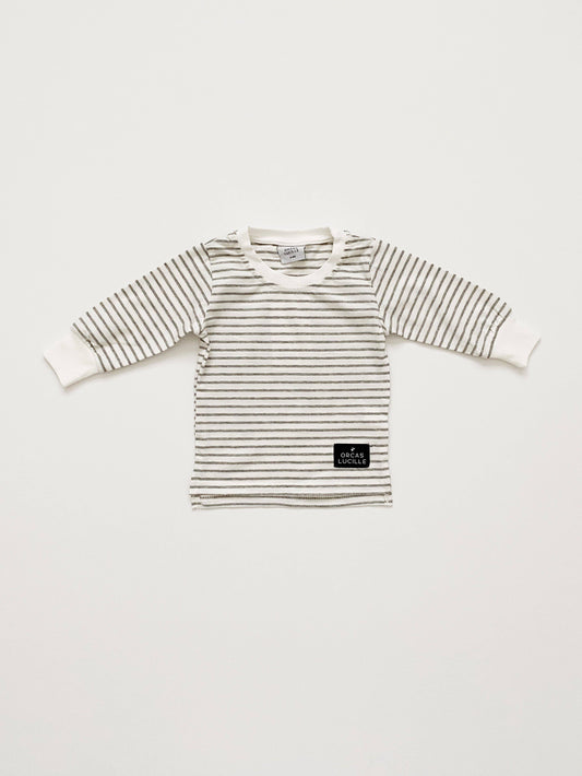 Long Sleeve Tee - Gray Stripe