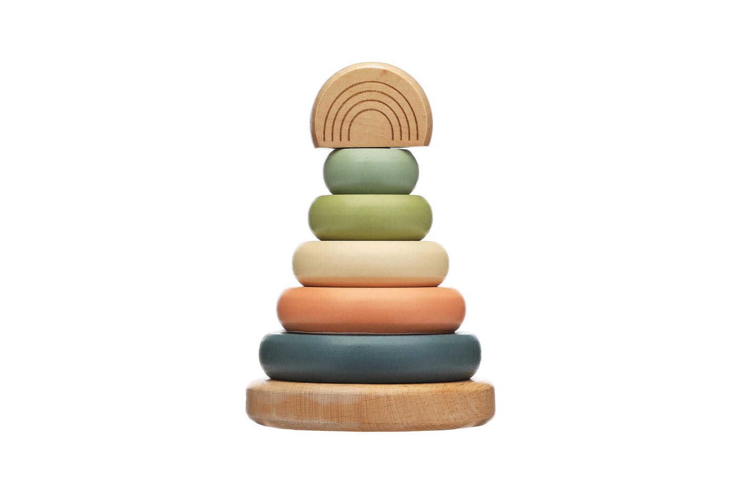 Wooden Stacking Rainbow Tower Decor