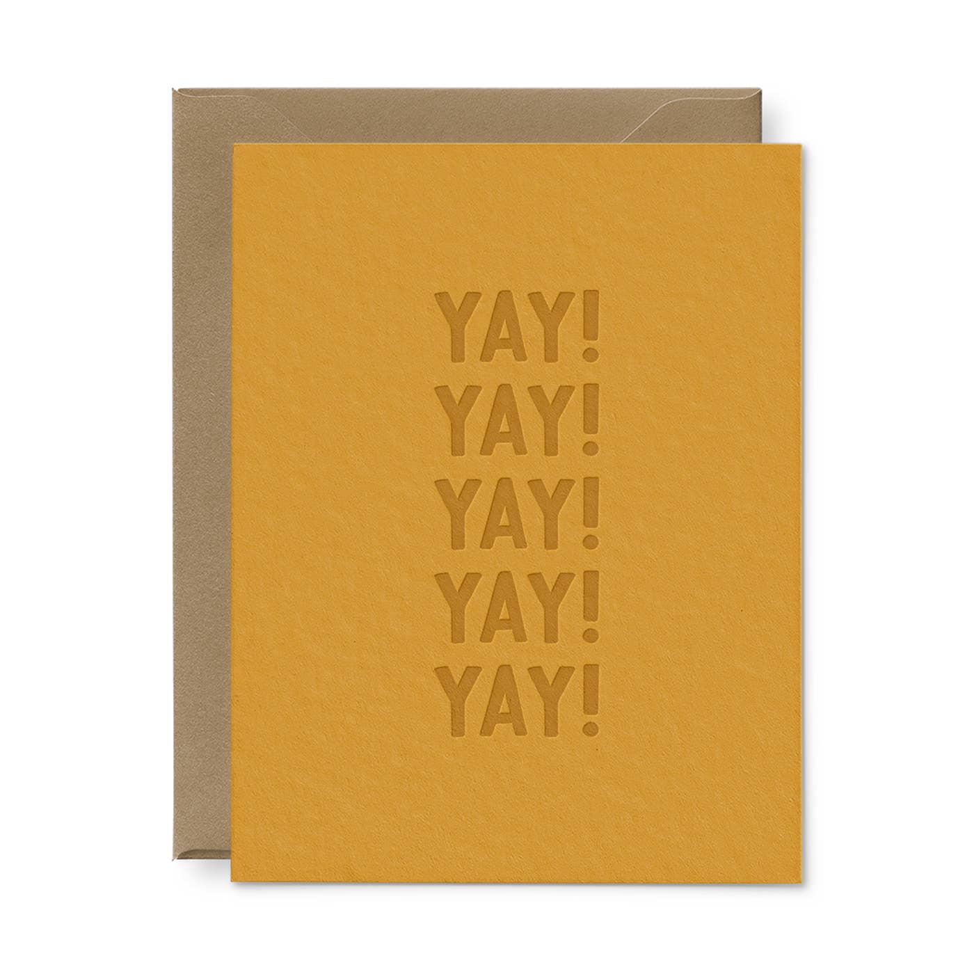 Yay! Yay! Yay! Letterpress - Notecard