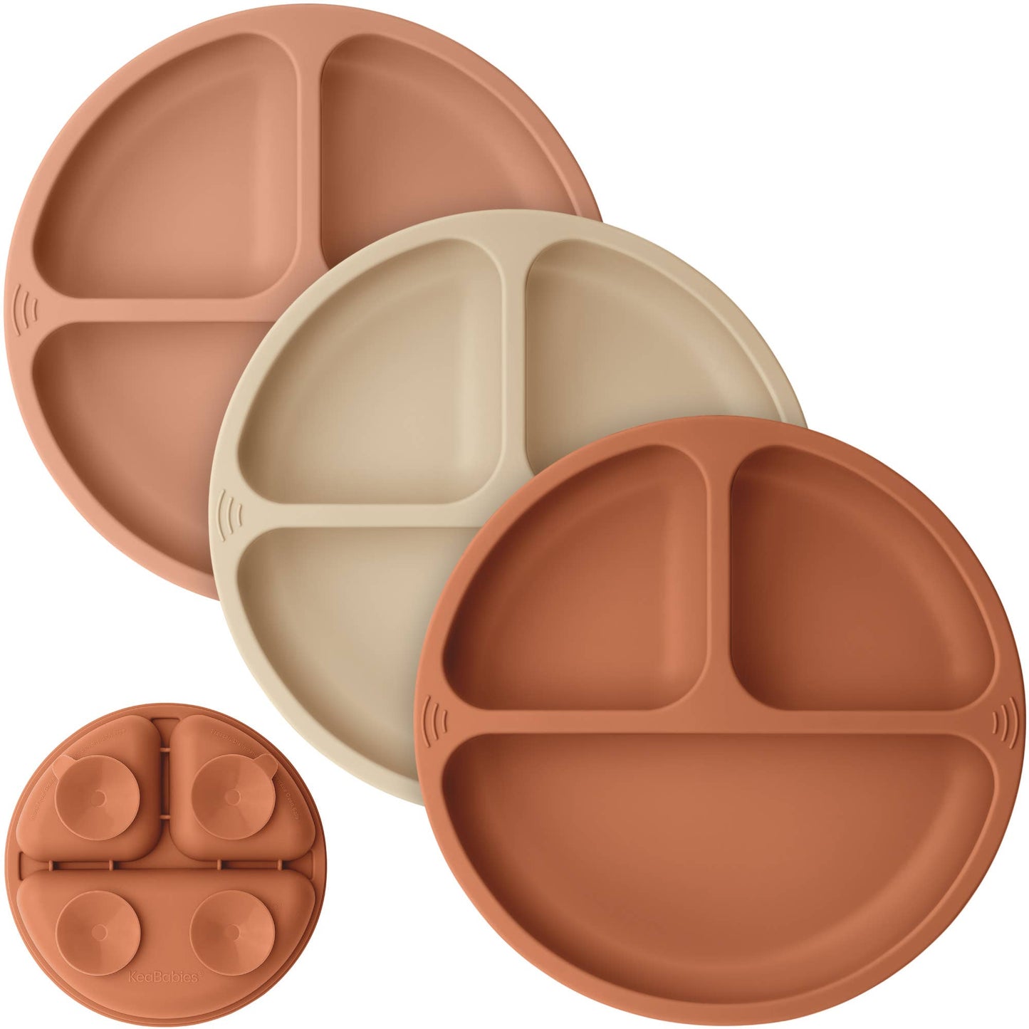 Prep Suction Silicone Plates - Terracotta Variations