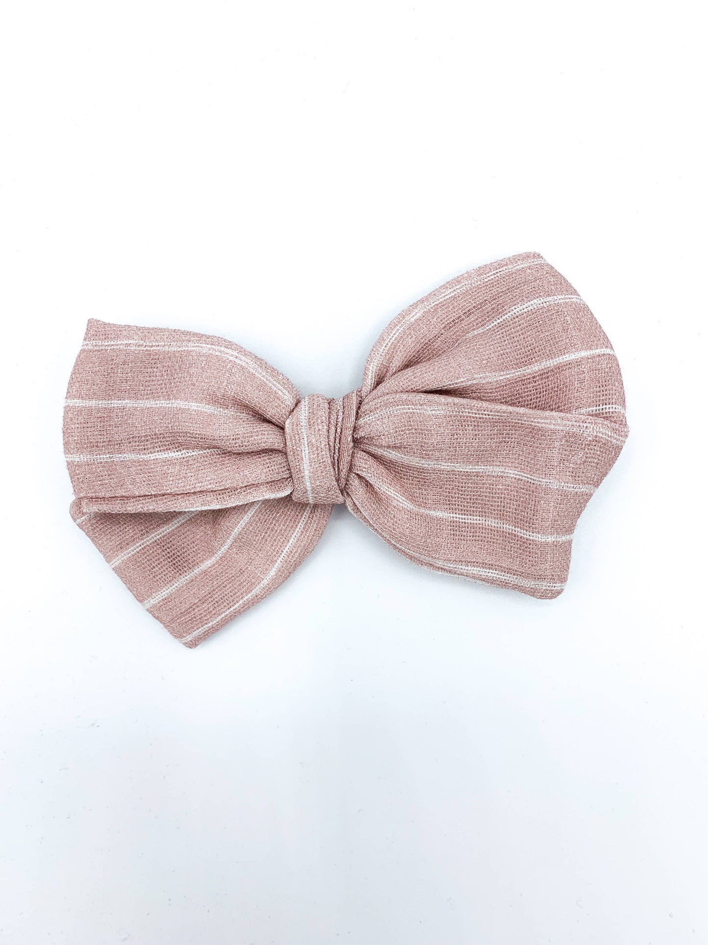 Blush Stripe Bow Headband