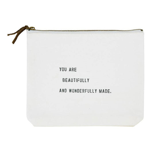 Canvas Zip Pouch- Beautifully