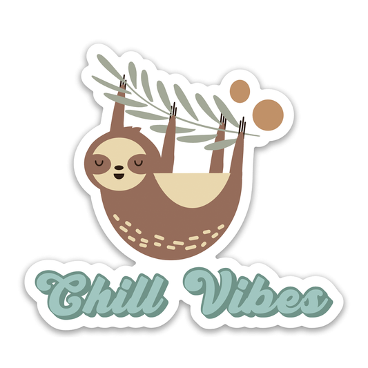 Chill Vibes Sloth Sticker