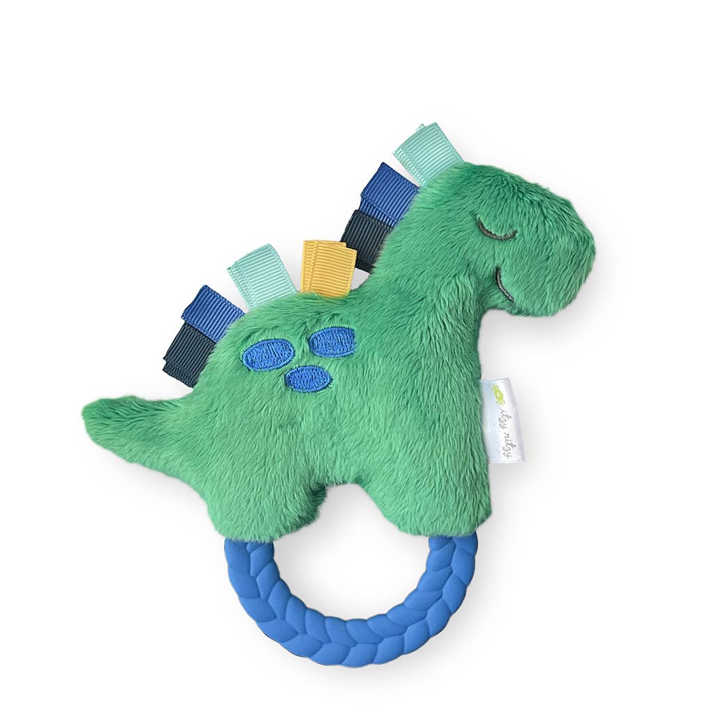 Plush Rattle Pal with Teether: Dino
