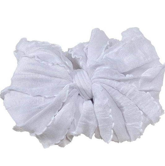 Ruffled Headband | White