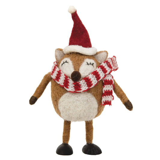 Felted Ornament - Santa Fox