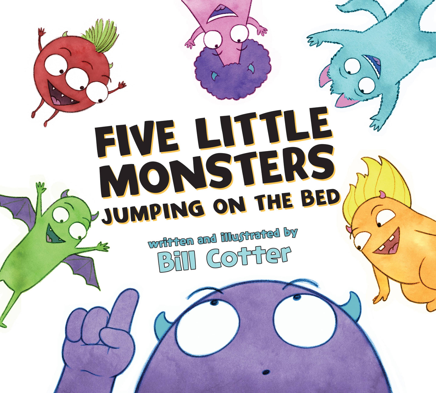 Five Little Monsters Jumping on the Bed Book