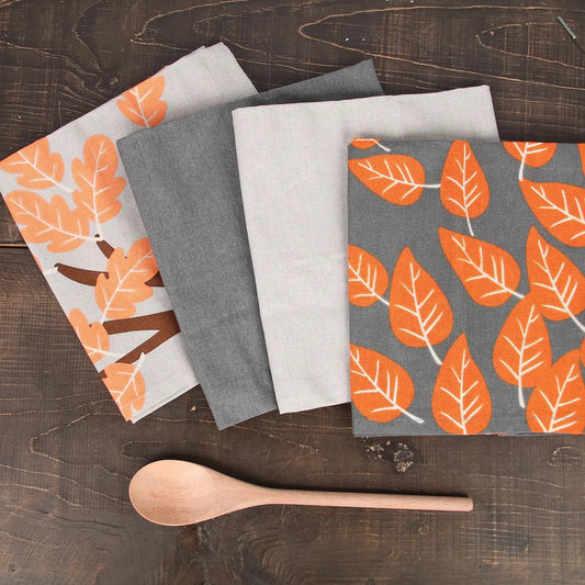 Fall Dish Towels and Spoon - Set of Two