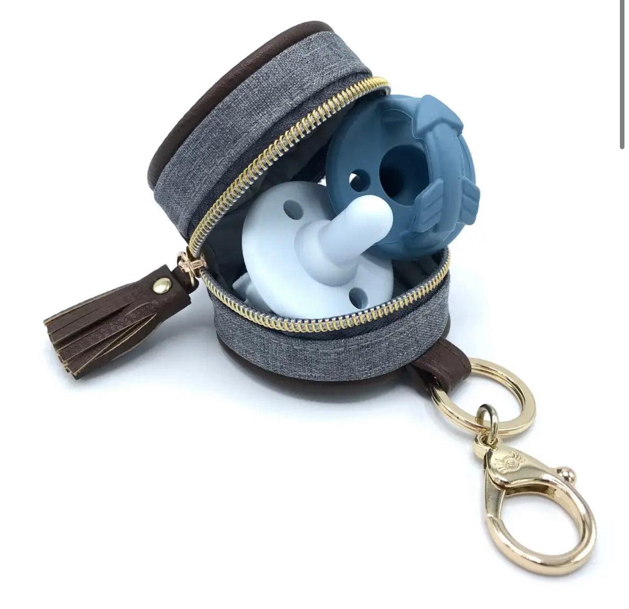 Diaper Bag Pod Keychain - Gray