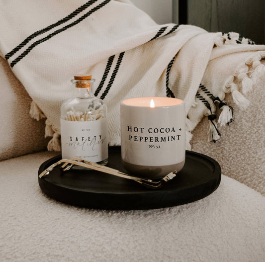 Hot Cocoa + Peppermint Soy Candle