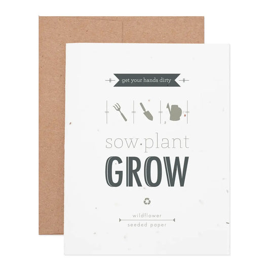 Sow Plant Seeded Plantable Notecard