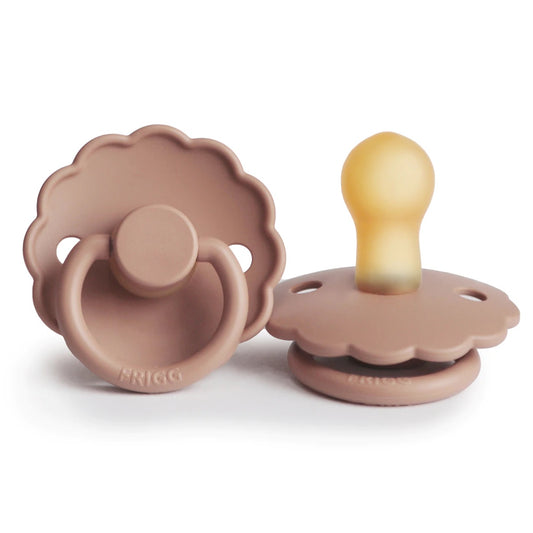 Mushie FRIGG Daisy Natural Rubber Pacifier - Rose Gold