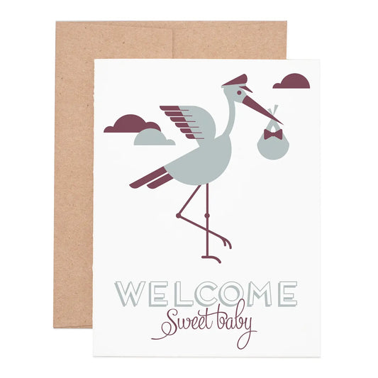 Stork Sweet Baby Notecard