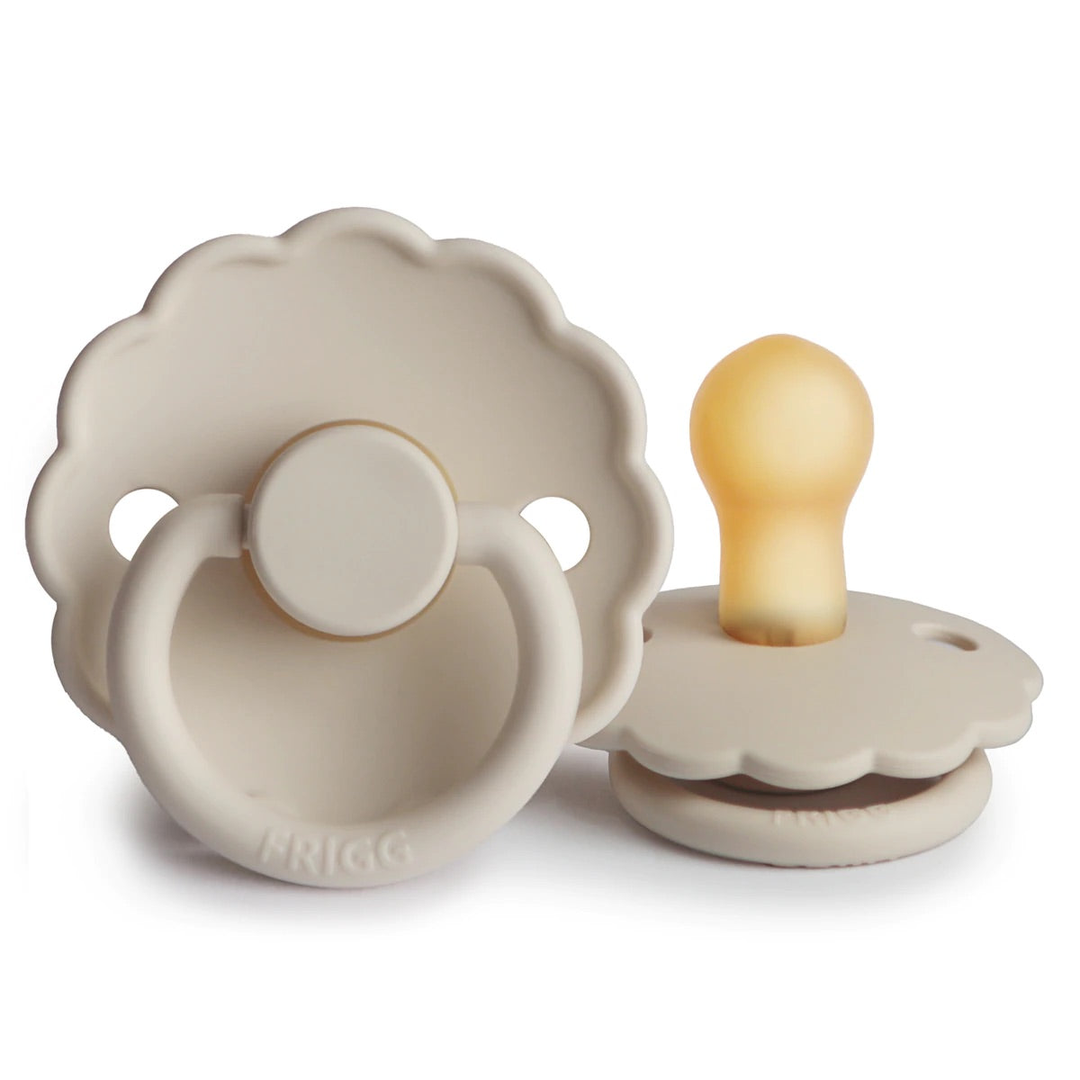 Mushie Frigg Daisy Natural Rubber Pacifier - Sandstone