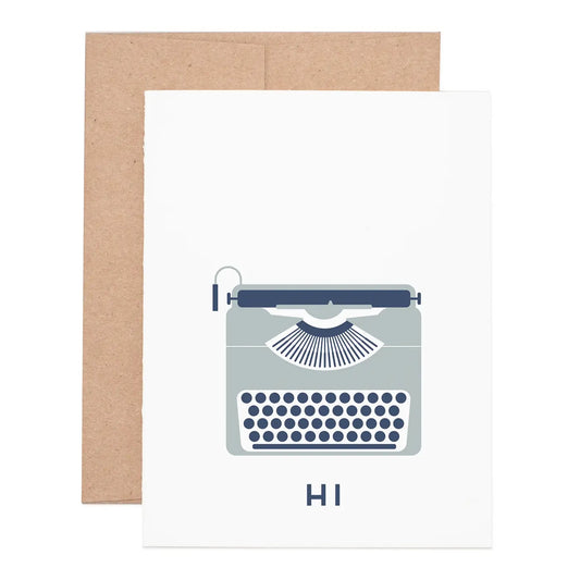 Typewriter Hello Notecard