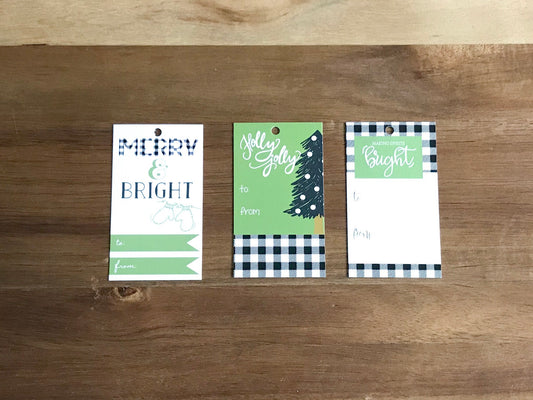 Christmas Tags - Holiday Green