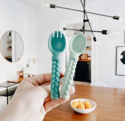 Sweetie Spoons™ + Fork Set - Mint