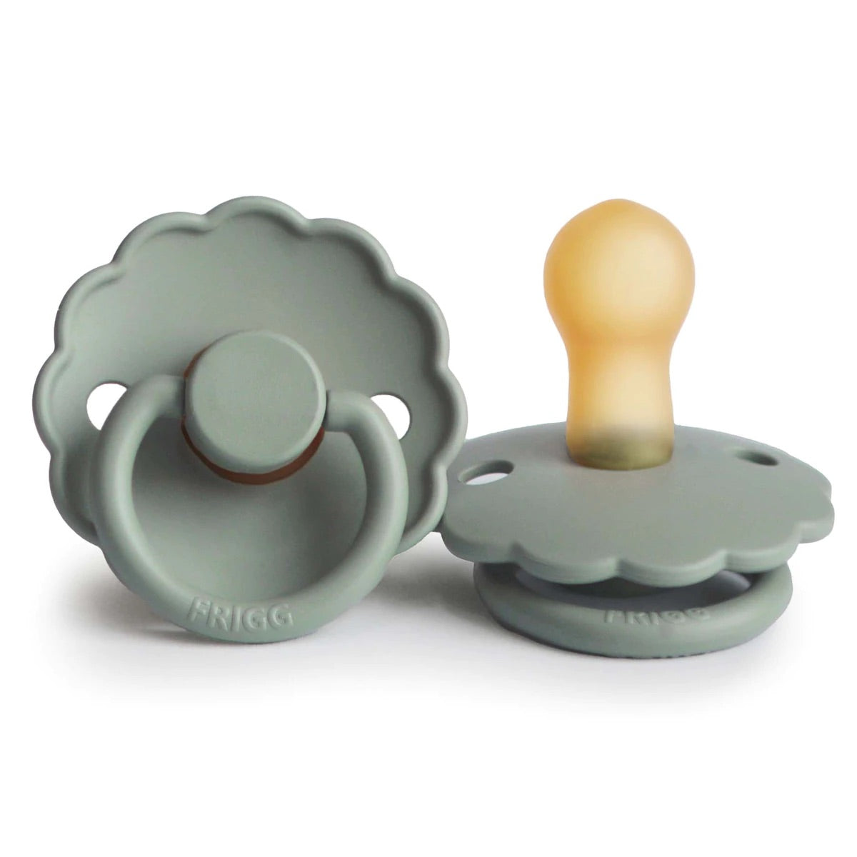 Mushie FRIGG DAISY NATURAL RUBBER PACIFIER - Sage