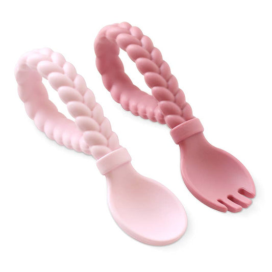 Sweetie Spoons™ + Fork Set - Pink